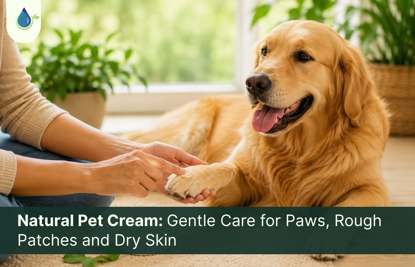 Natural Pet Cream Gentle Care for Paws, Rough Patches and Dry Skin