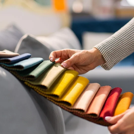  Fabric selection process highlighting antimicrobial textile finish for performance textiles